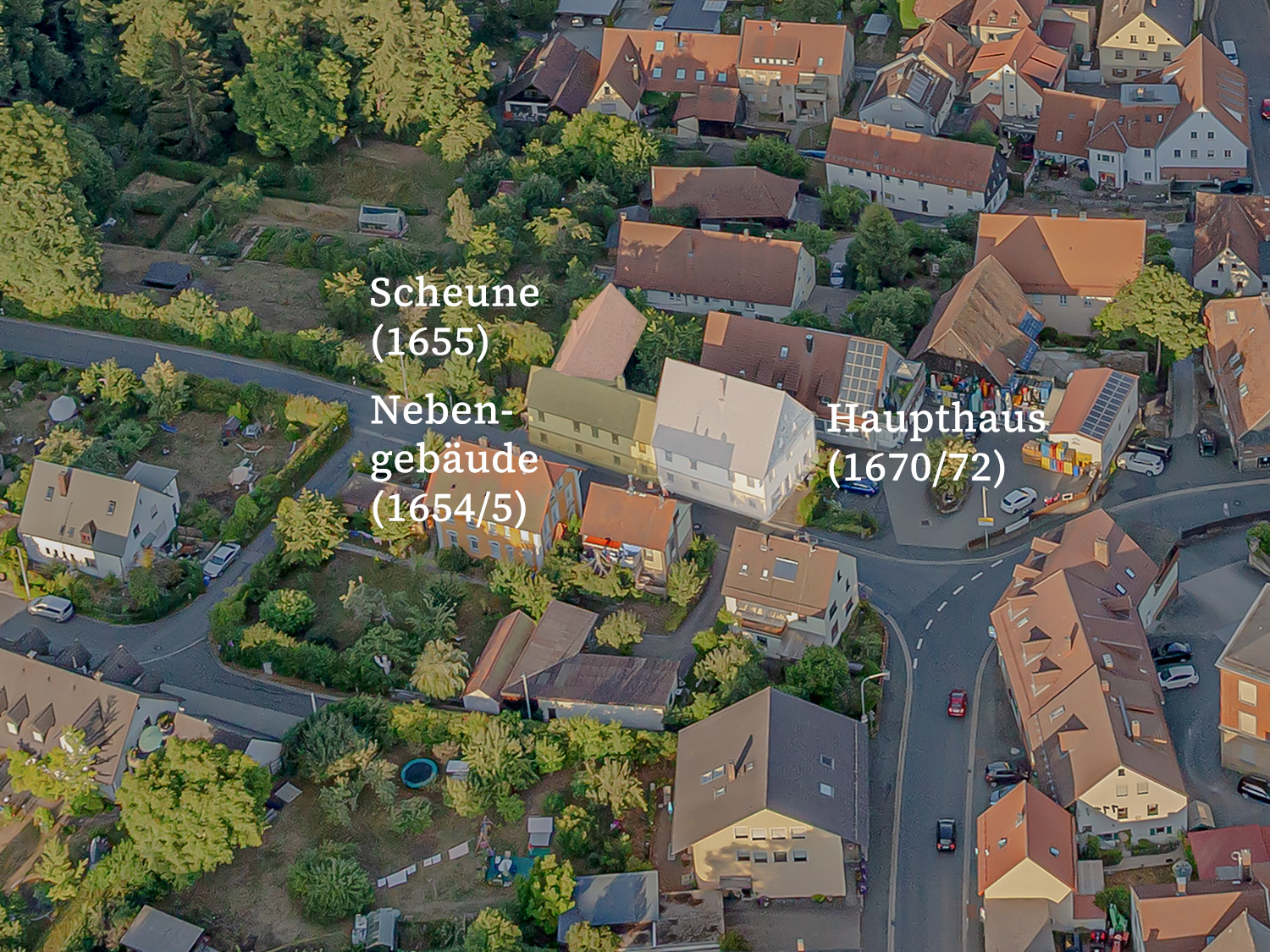 Datierung dendrochronologisch ermittelt - Luftbild: Ingo Bäuerlein -  www.FrankenAIR.de